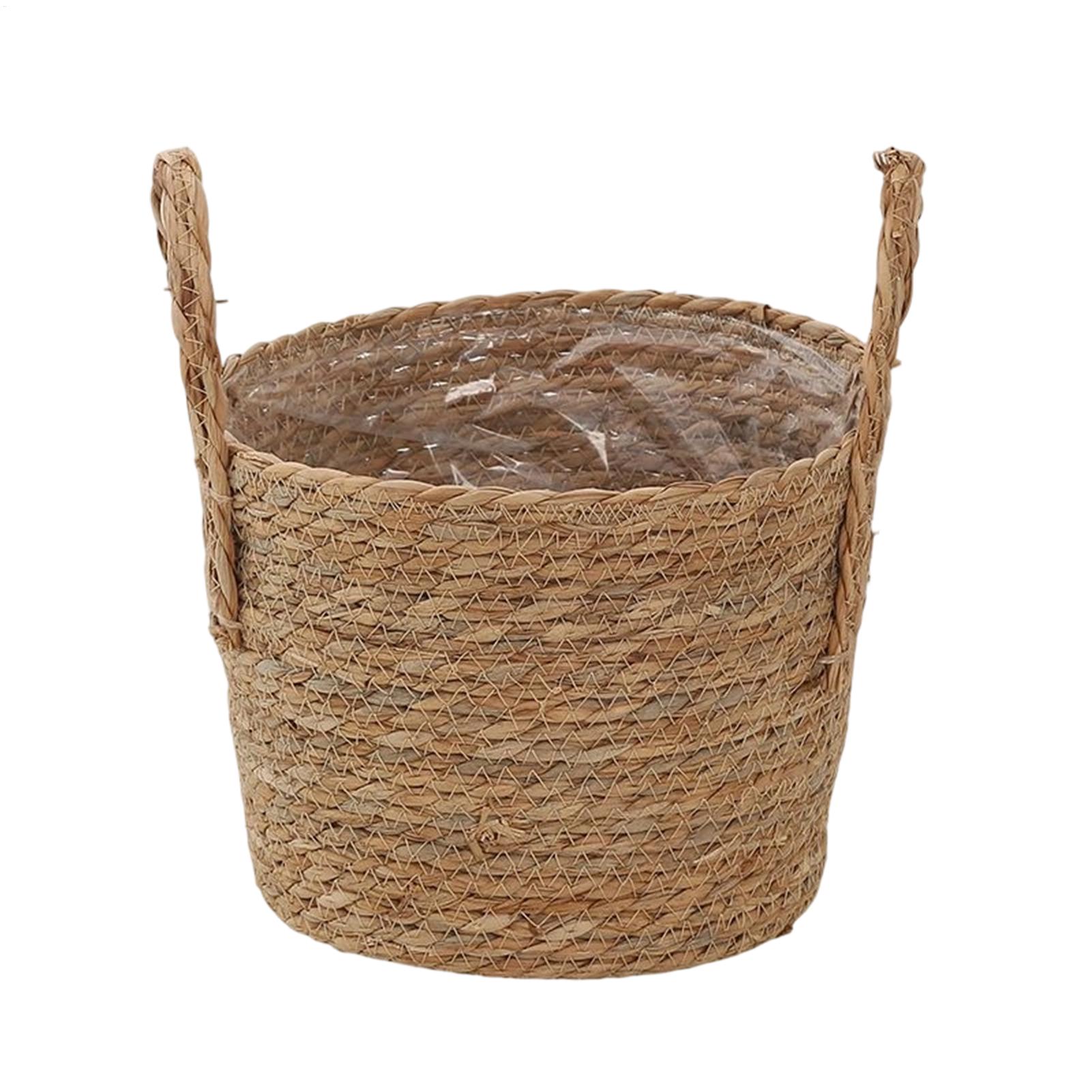 Rattan Plant Basket - Kosz na rośliny, słomiana doniczka, wiklinowa