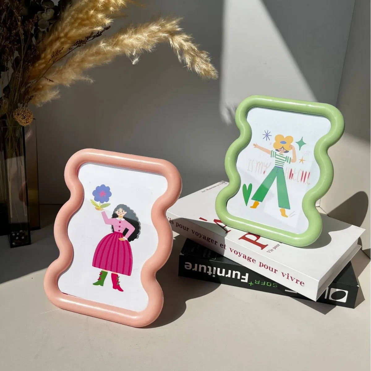 Bamboo Photo Frame - Minimalistyczna ramka na zdjęcia, kreatywny wzór,