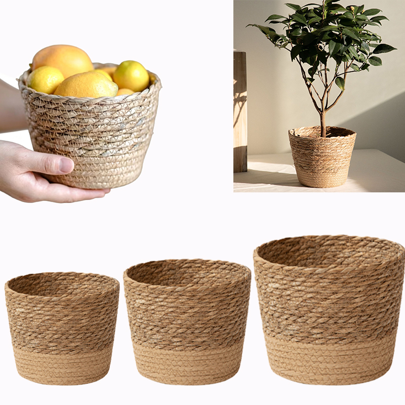 Rattan Plant Basket - Wielofunkcyjny Tkany Koszyk do Przechowywania, Rustykalna