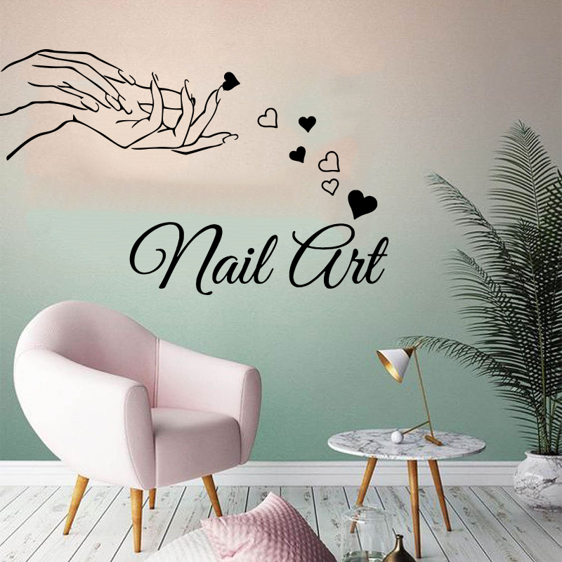 Home Decor Y2K - Beauty Nail Salon Girl Hand Naklejka