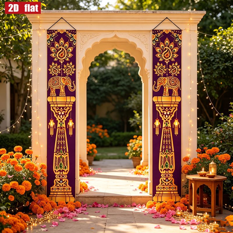Home Decor Indonesia - VIKAMA 2 szt. Baner na ganek