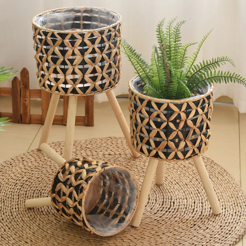Ręcznie pleciony, wolnostojący – Rattan Plant Basket recenzja i cena