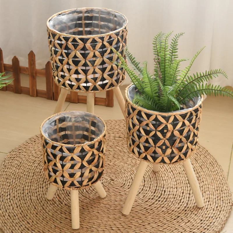 Ręcznie pleciony, wolnostojący – Rattan Plant Basket recenzja i cena