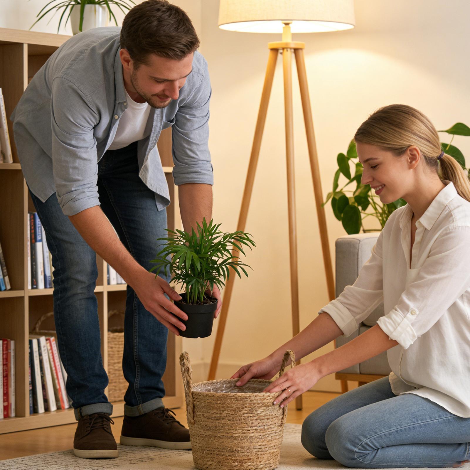 Kosz na rośliny, słomiana doni – Rattan Plant Basket recenzja i cena