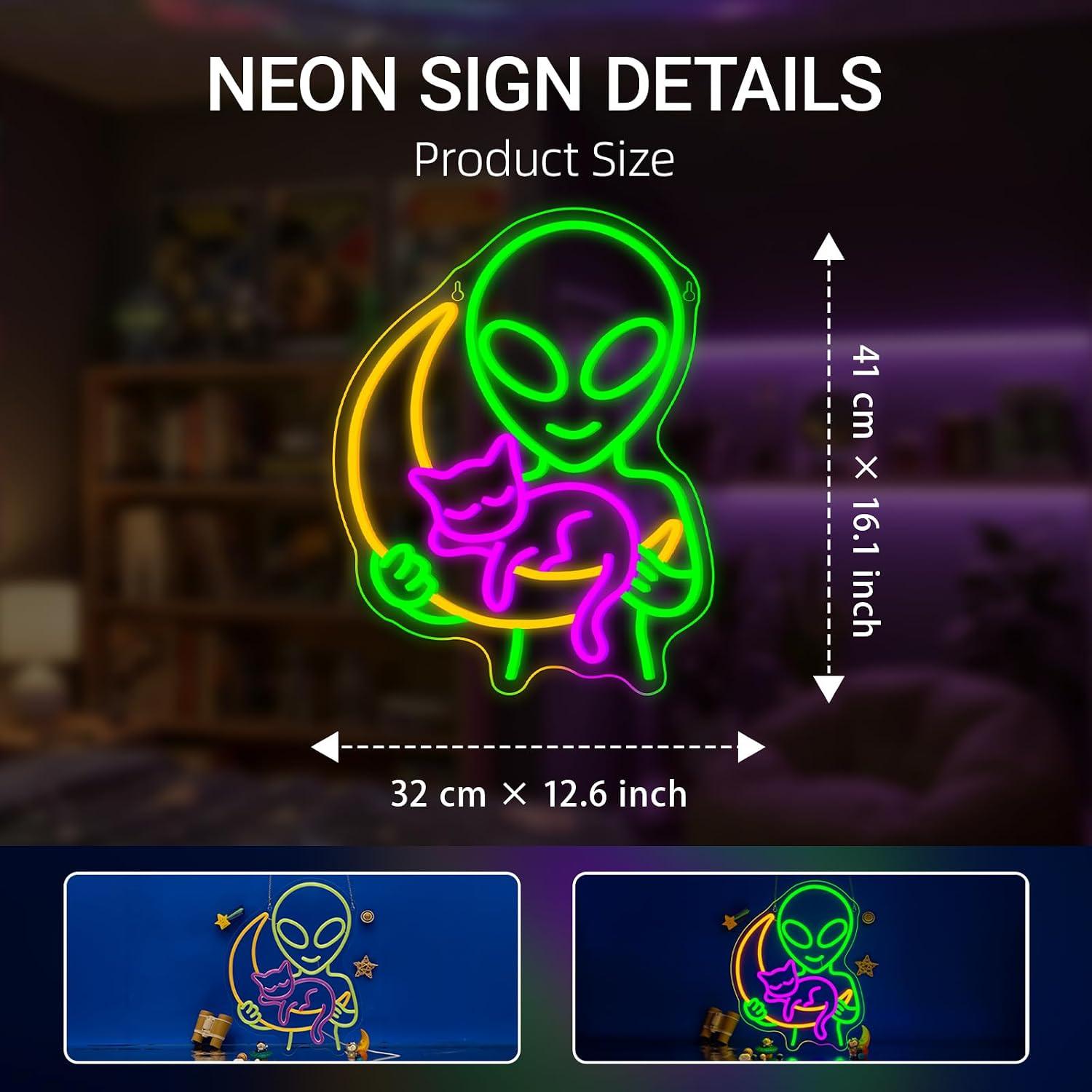 Neonowa tabliczka z motywem ob – Home Decor Theme recenzja i cena