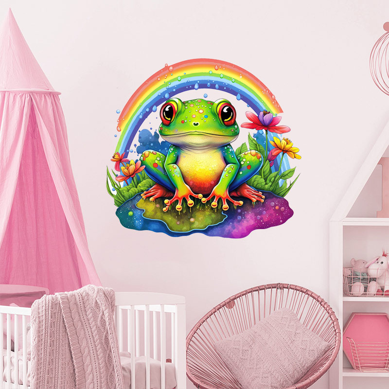 M728 Śliczna tęczowa żaba Nakl – Home Decor Y2K recenzja i cena