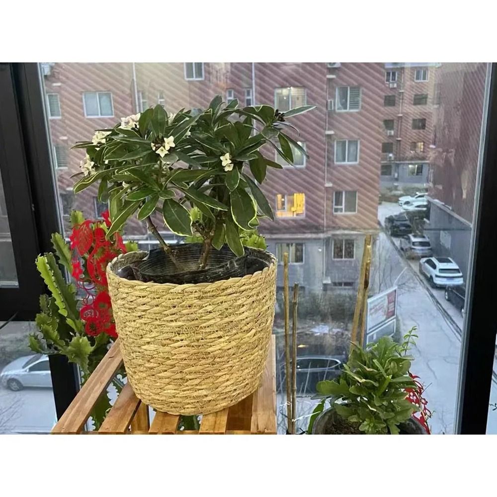 1 szt. Kosz na kwiaty z rattan – Rattan Plant Basket recenzja i cena